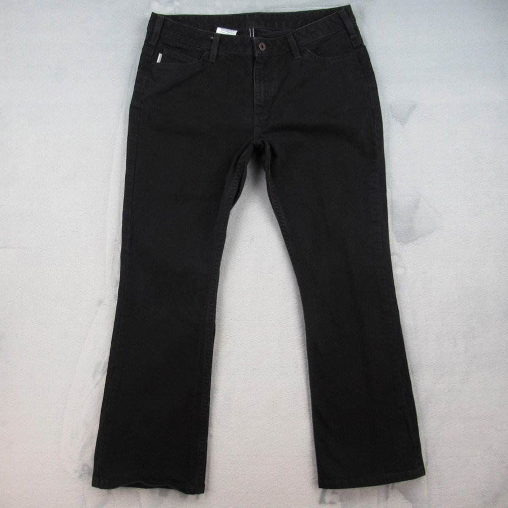 Carhartt WB040 BLK Curvy Fit Black Bootcut Jeans Womens 12x30 Stretch Denim